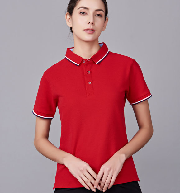 夏季藏大紅男女同款滌棉短袖翻領(lǐng)時尚T恤衫/polo衫-2788#